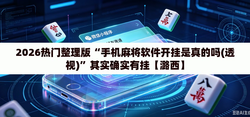 2026热门整理版“手机麻将软件开挂是真的吗(透视)	”其实确实有挂【潞西】