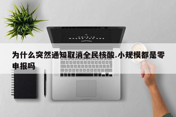 为什么突然通知取消全民核酸.小规模都是零申报吗